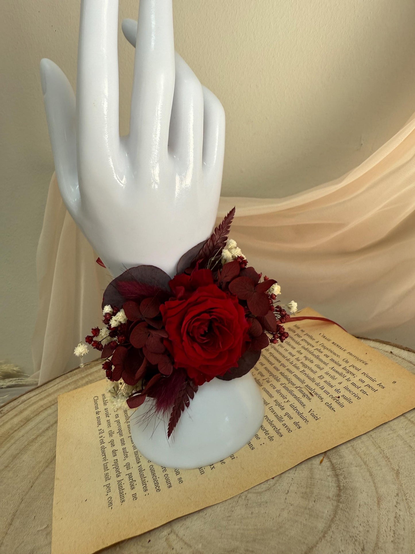 Burgundy Wedding Bouquet | Marsala Bridal Bouquet | Large Fall Wedding Bouquet | Dried Flower Bouquet | Deep Red Wedding Bouquet Boho Bride