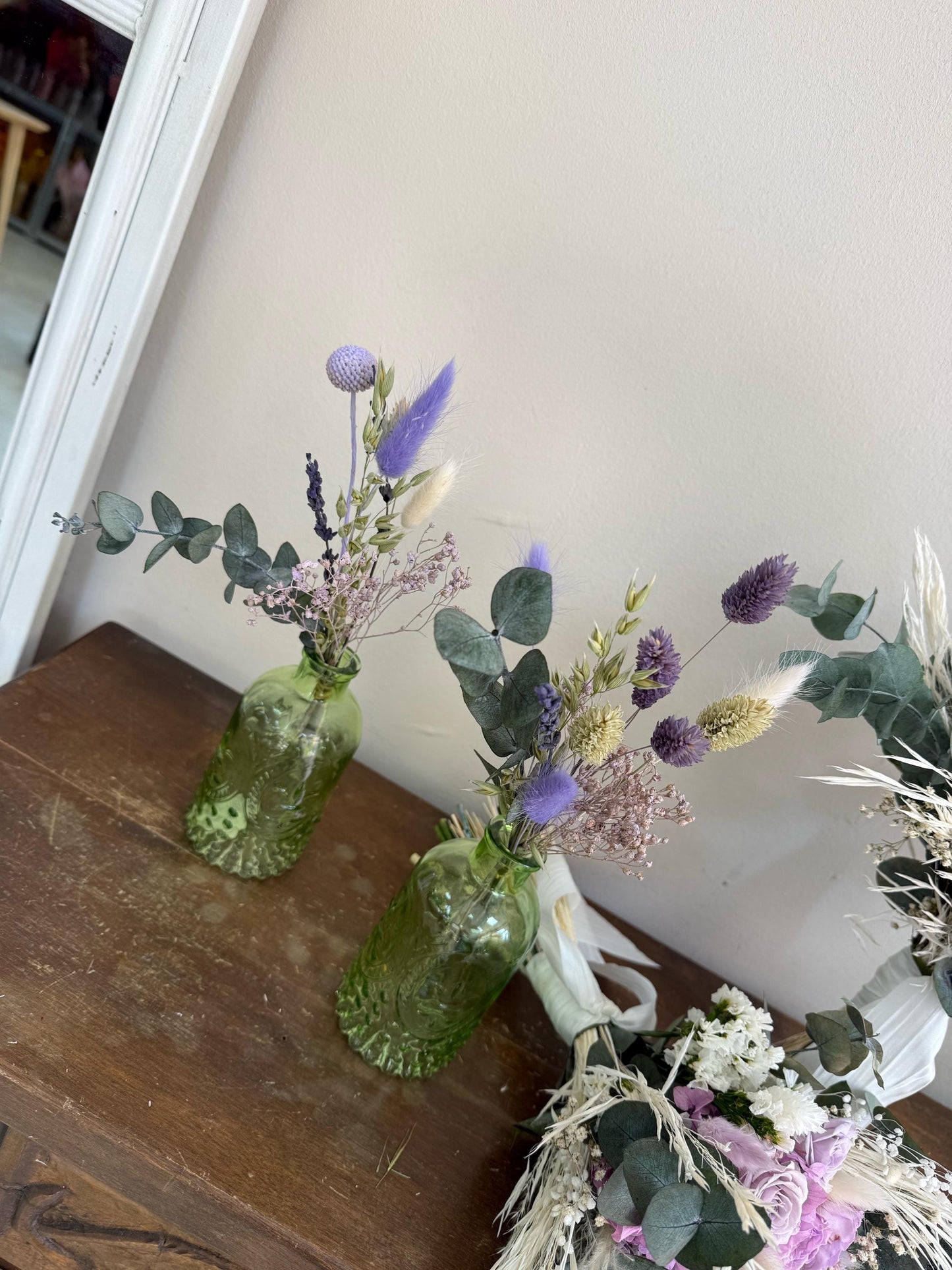 Lavender Bridal Bouquet • Mauve Lavender Wedding Bouquet • Purple Dried Flower Bouquet • Spring Wedding Flowers • Summer Bridesmaid Bouquet