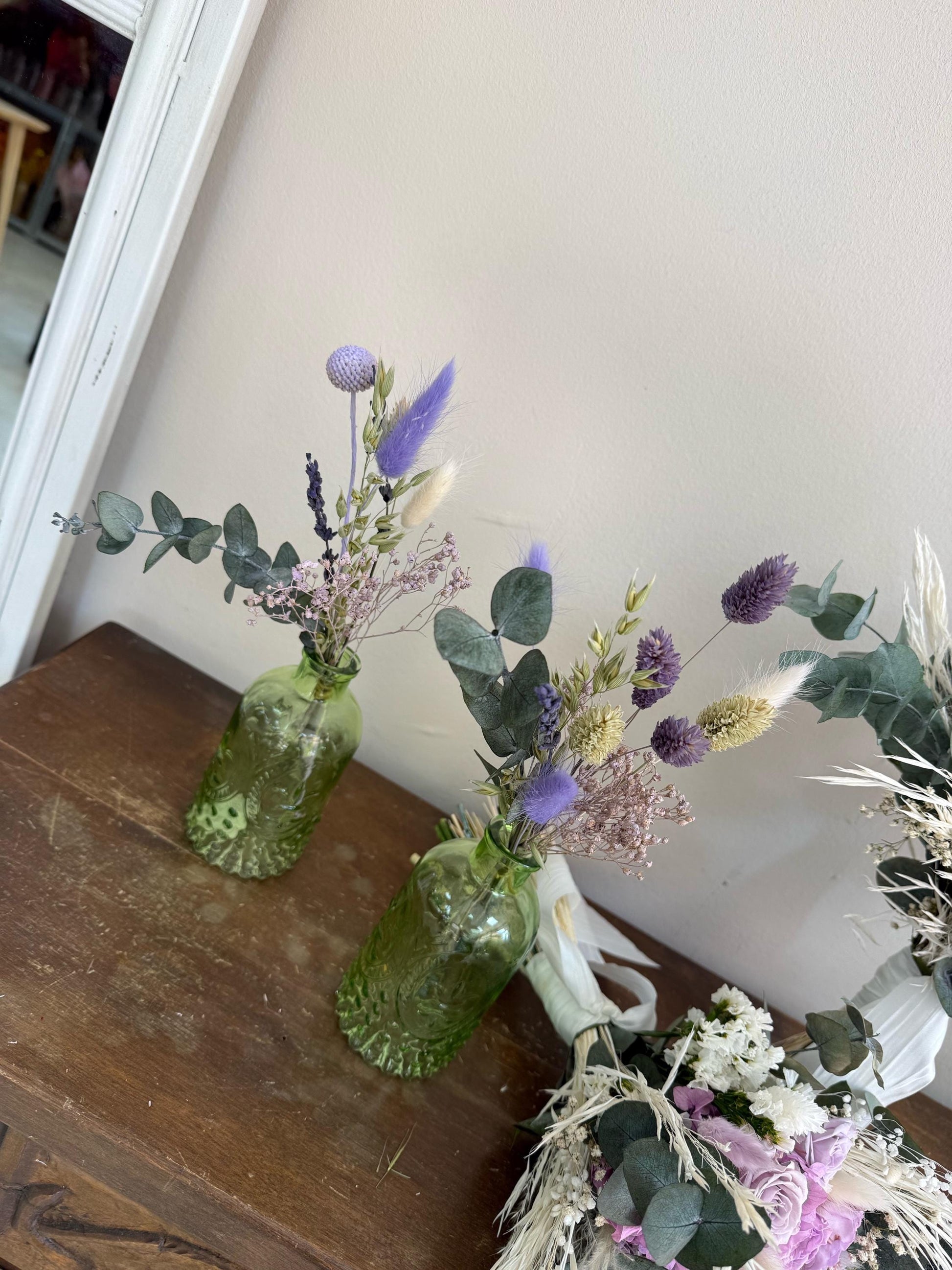 Lavender Bridal Bouquet • Mauve Lavender Wedding Bouquet • Purple Dried Flower Bouquet • Spring Wedding Flowers • Summer Bridesmaid Bouquet