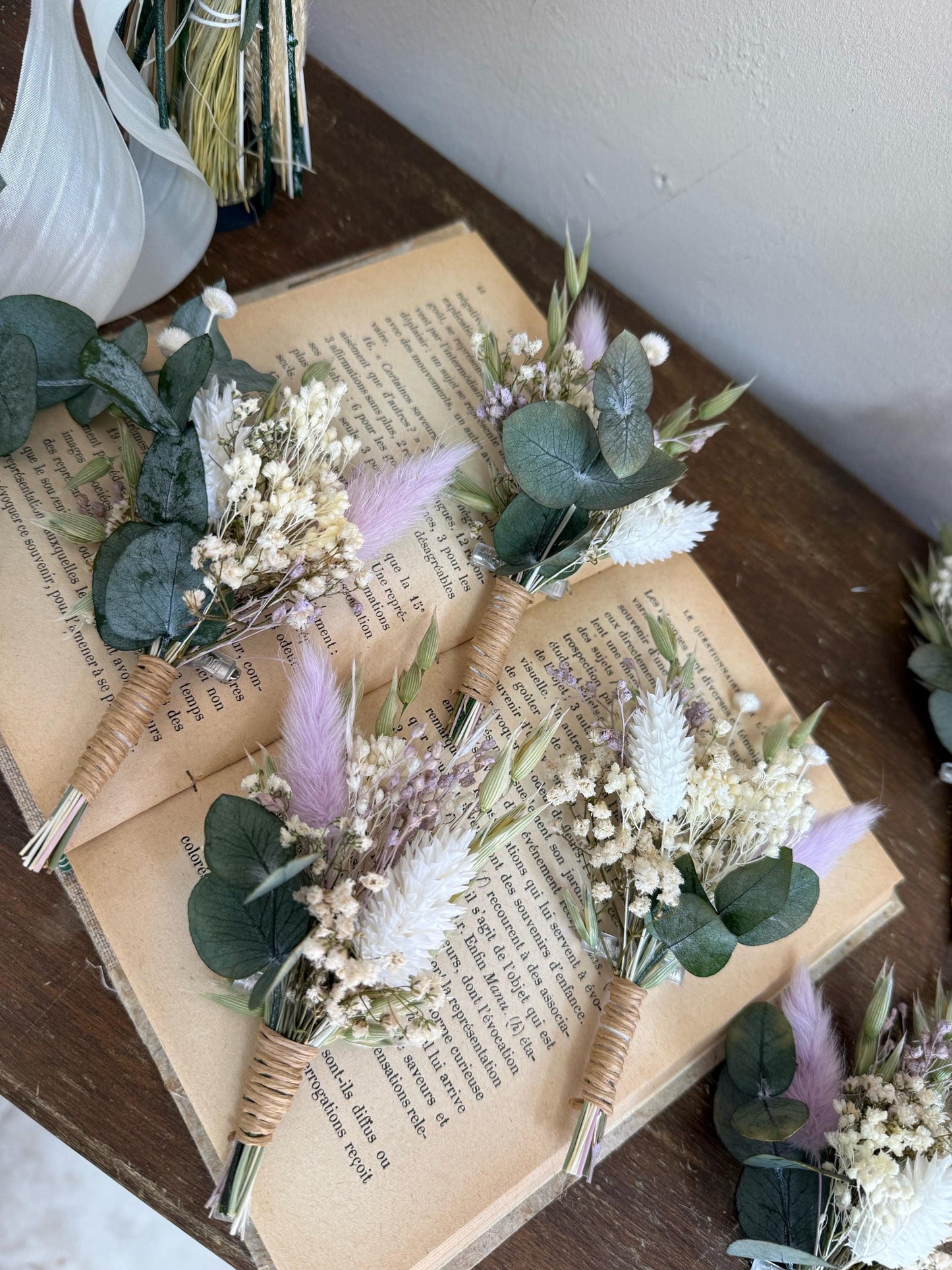 Lavender Bridal Bouquet • Mauve Lavender Wedding Bouquet • Purple Dried Flower Bouquet • Spring Wedding Flowers • Summer Bridesmaid Bouquet