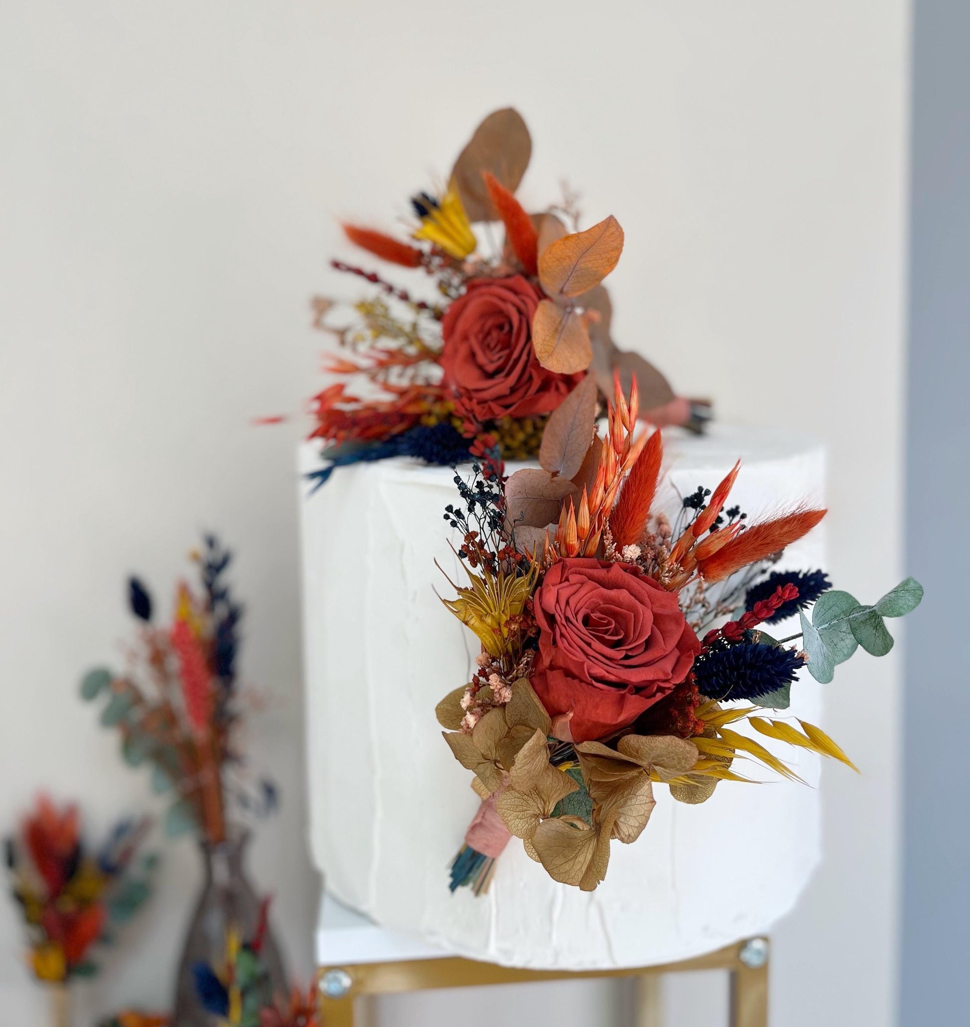 Orange & Emerald Wedding Flowers