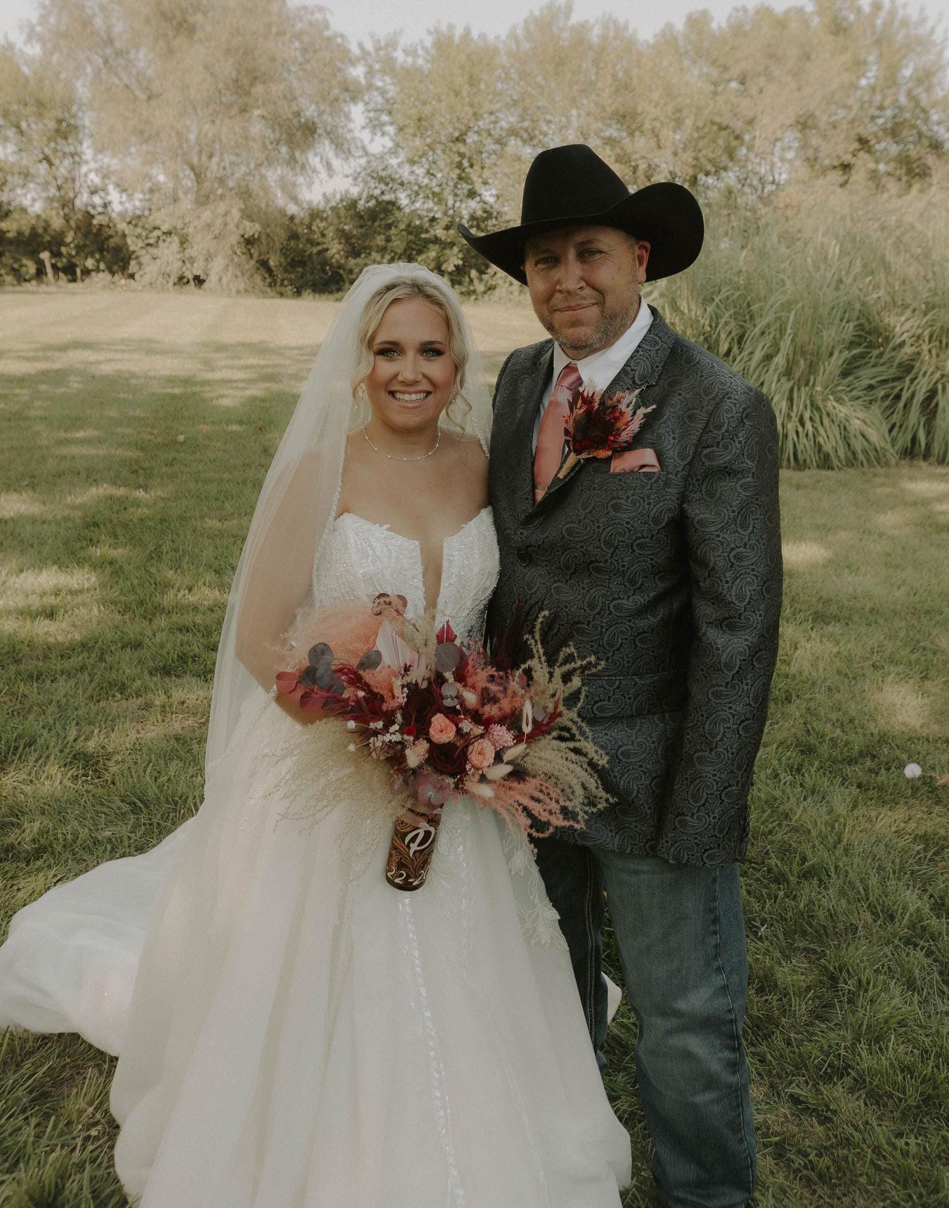 Burgundy & Blush Pink Wedding Flowers
