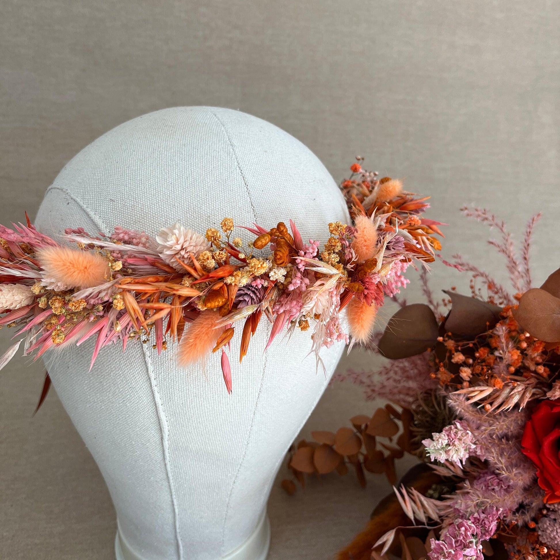 Terracotta & Pink Wedding Flowers