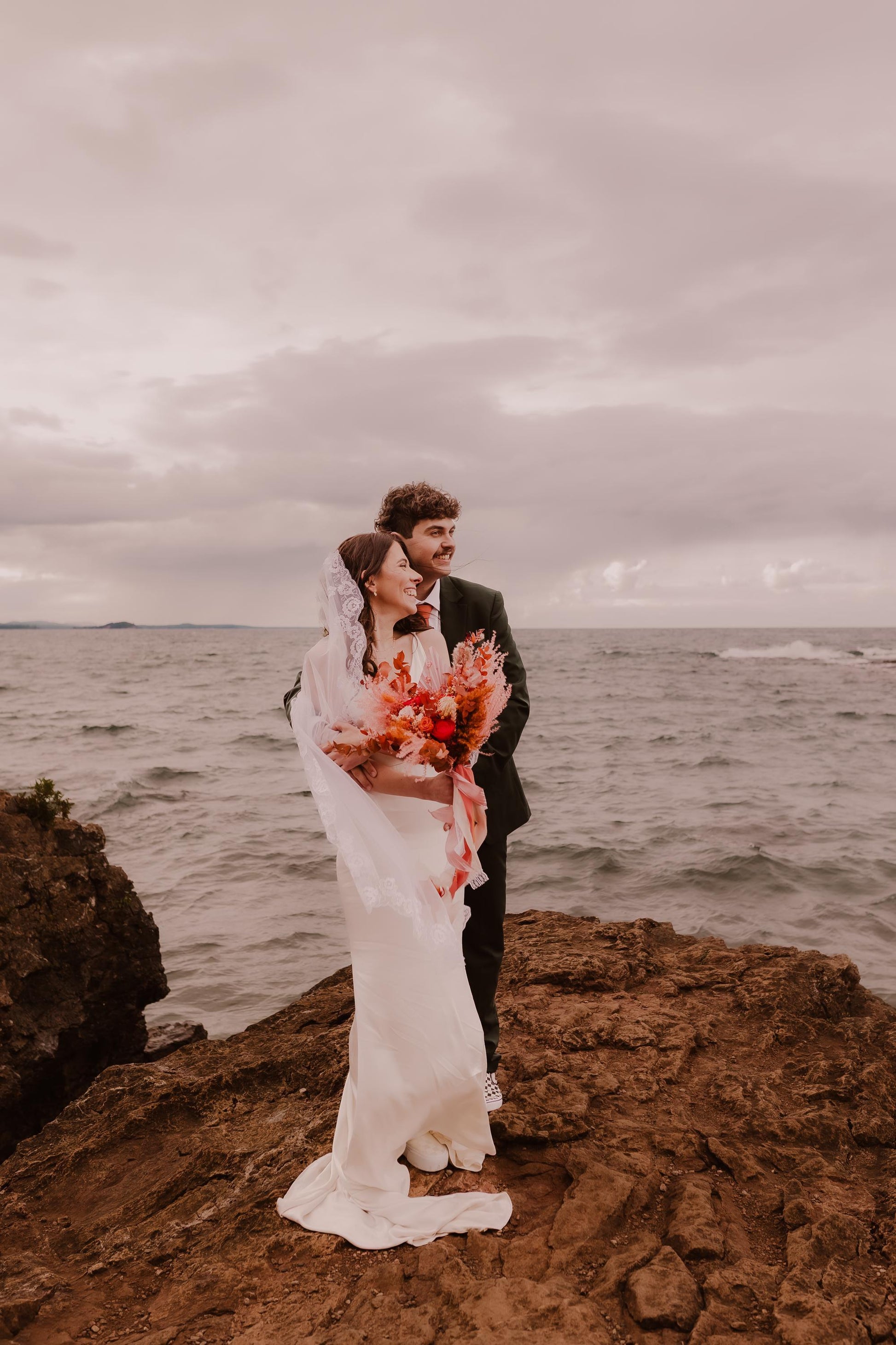 Terracotta & Pink Wedding Flowers