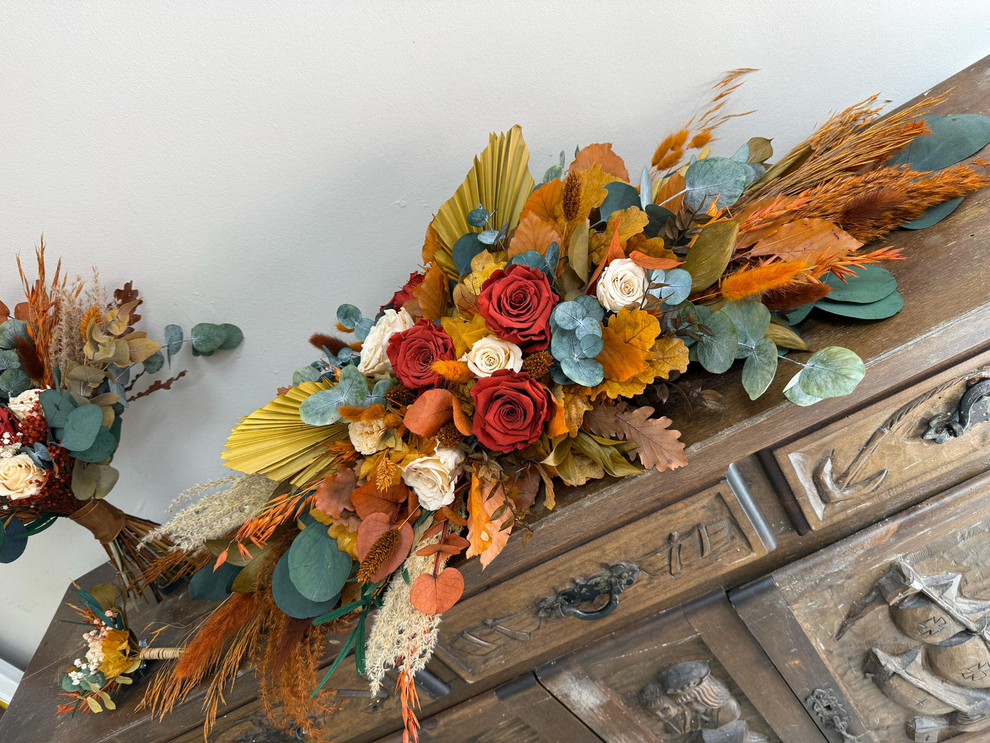 Terracotta Cascading Wedding Bouquet