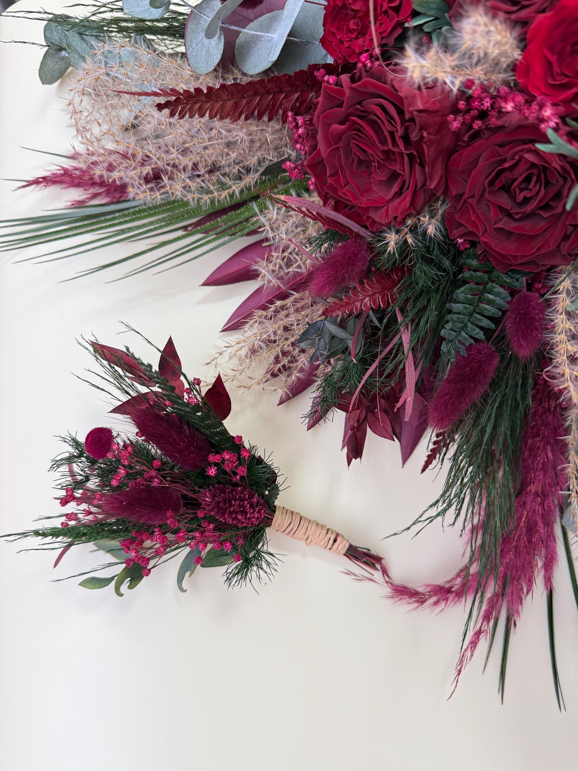 Burgundy & Forest Green Bouquet