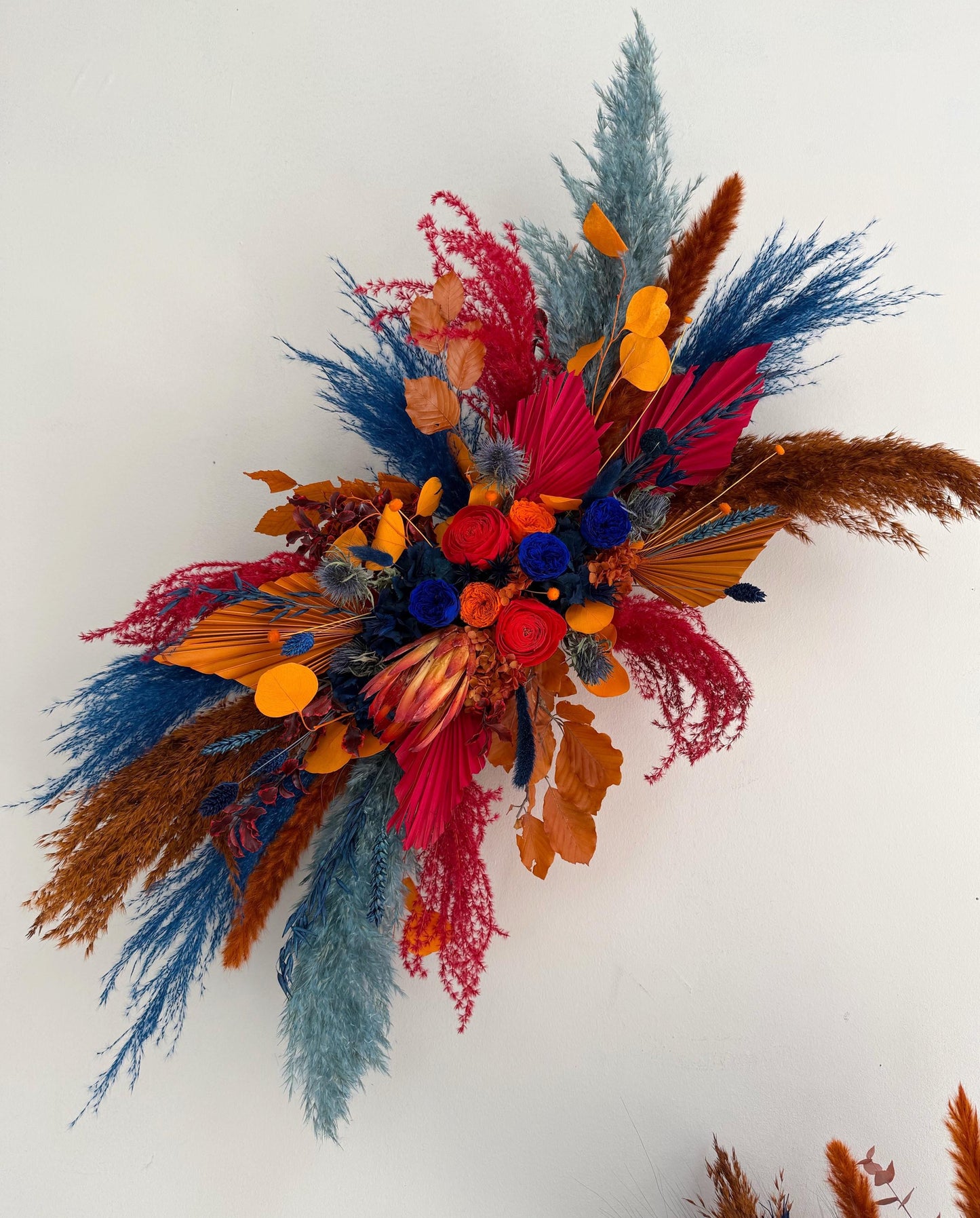 Navy & Red Wedding Flowers