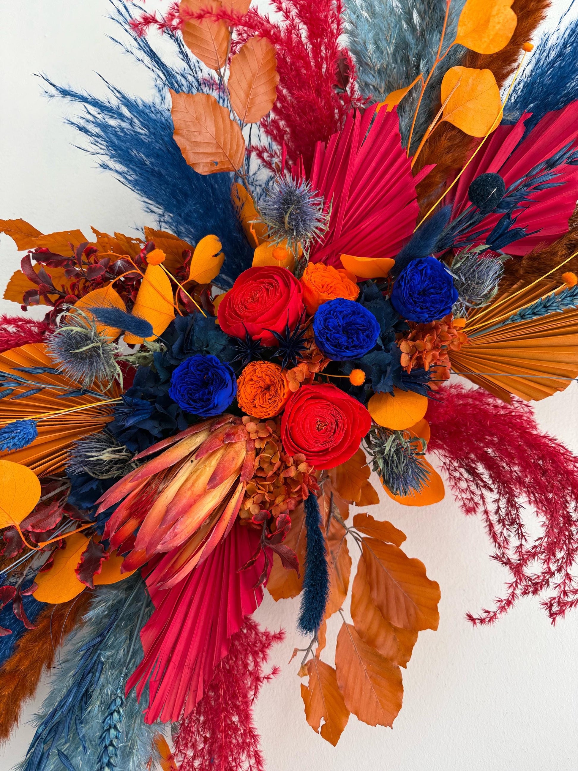 Navy & Red Wedding Flowers