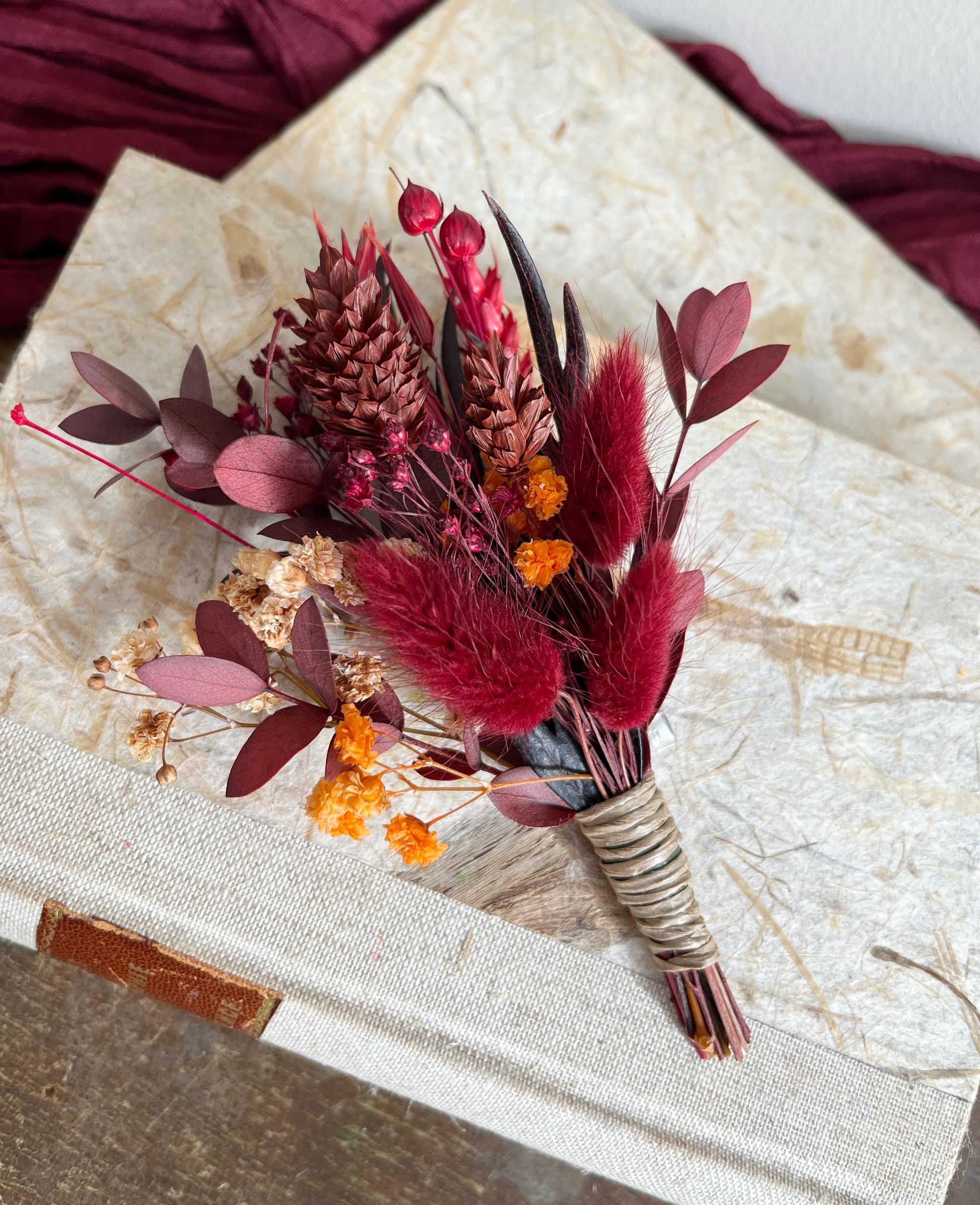Deep Red Wedding Flowers