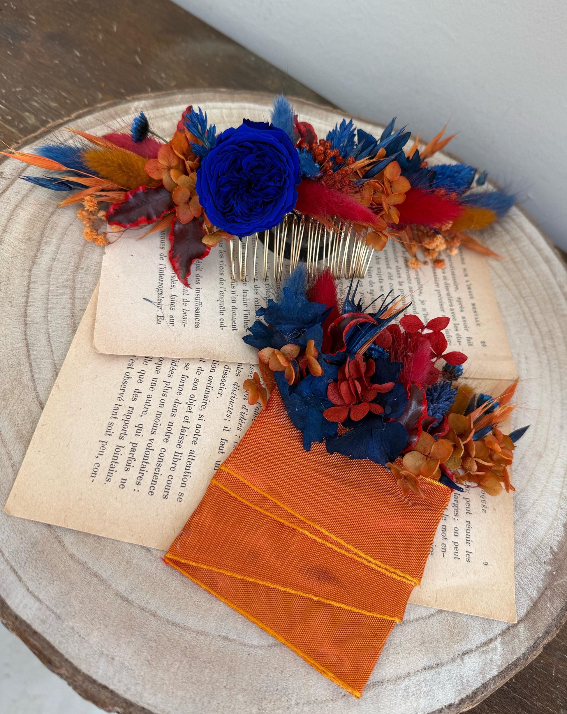 Navy & Red Wedding Flowers