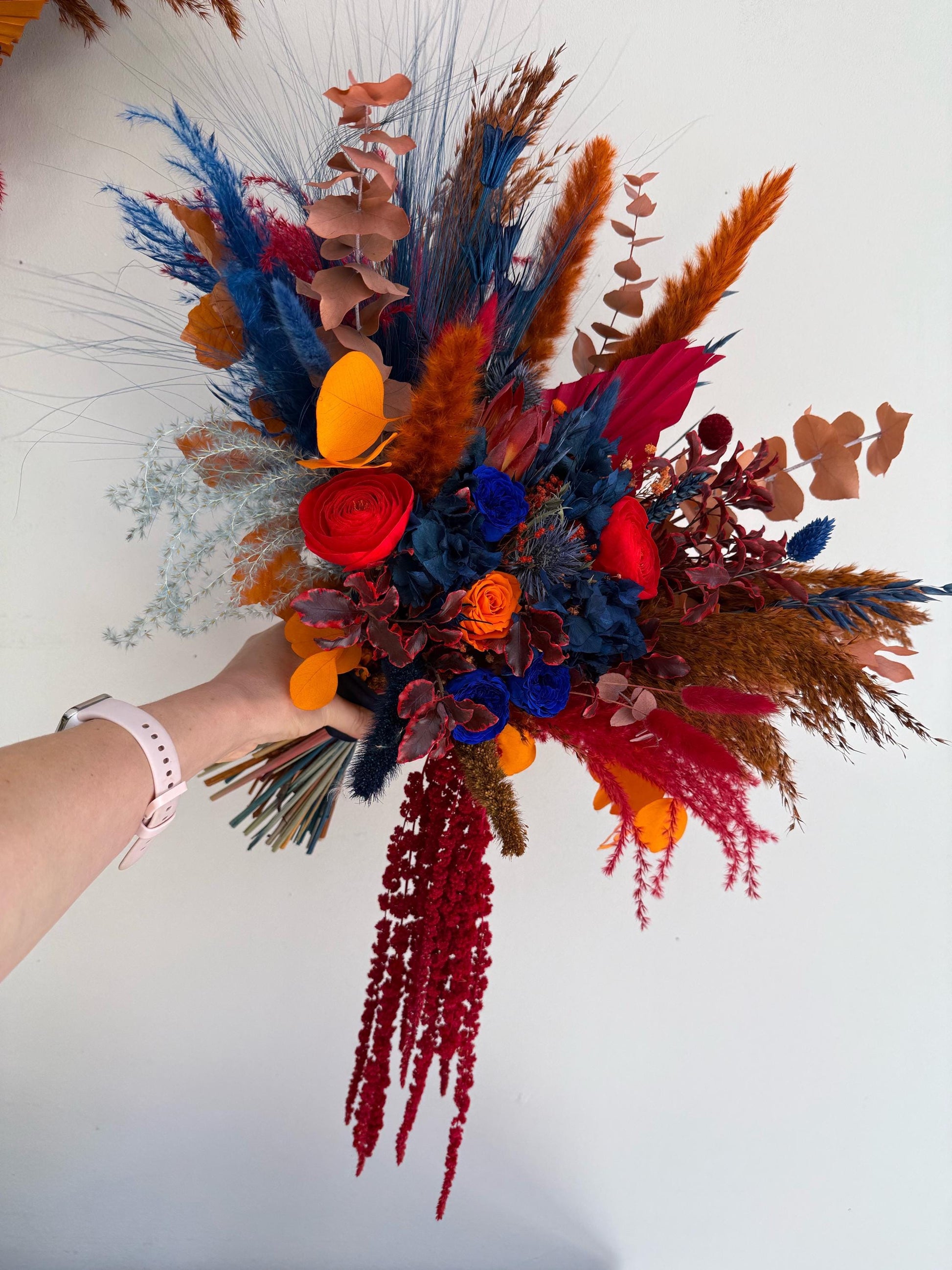 Navy & Red Wedding Flowers