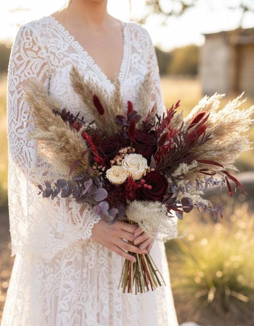 Burgundy Bridal Bouquet