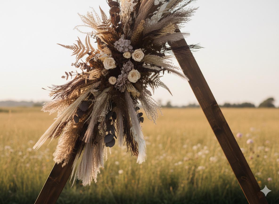 Beige & Maroon Bouquet