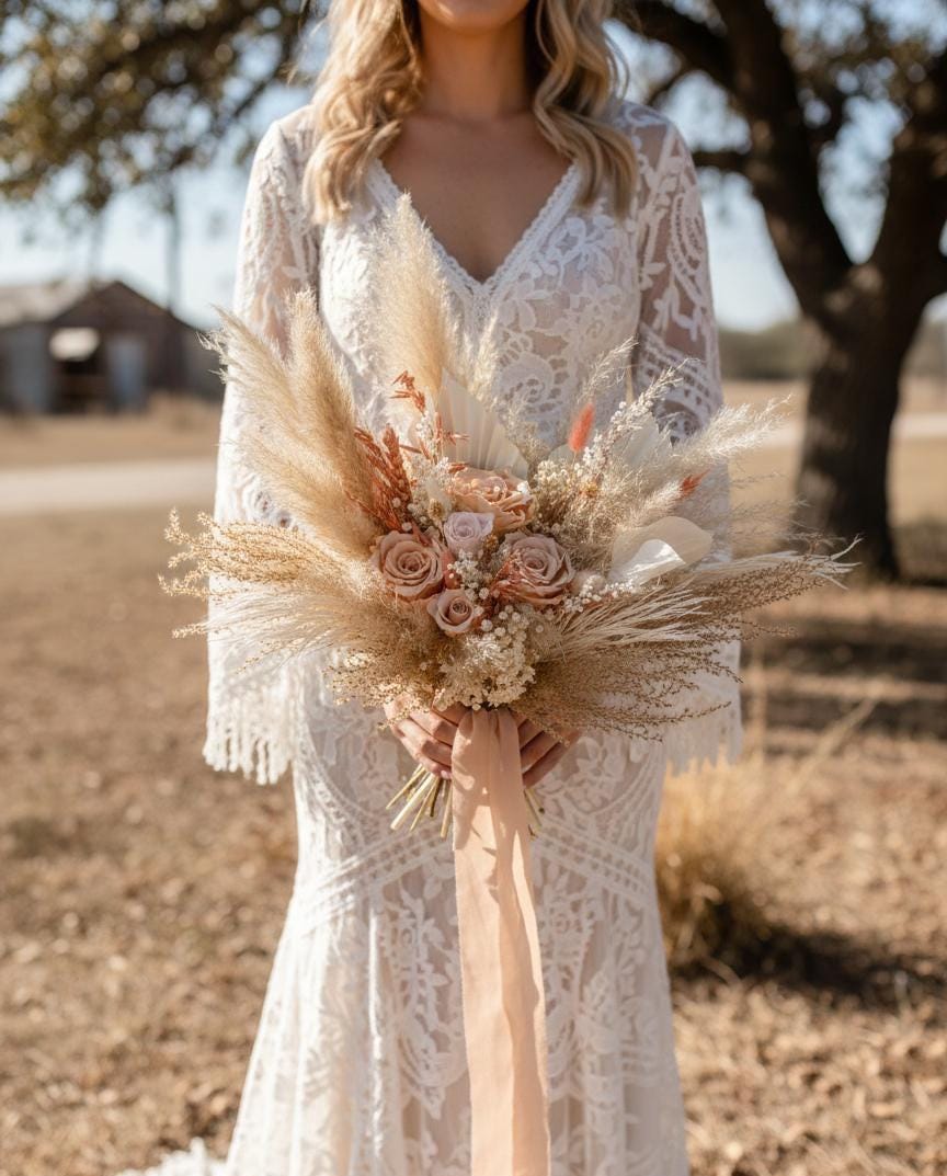 Peach Wedding Bouquet