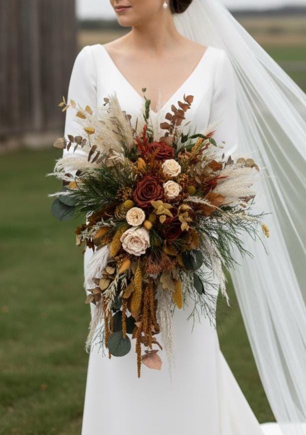 Cascade Rust Wedding Bouquet