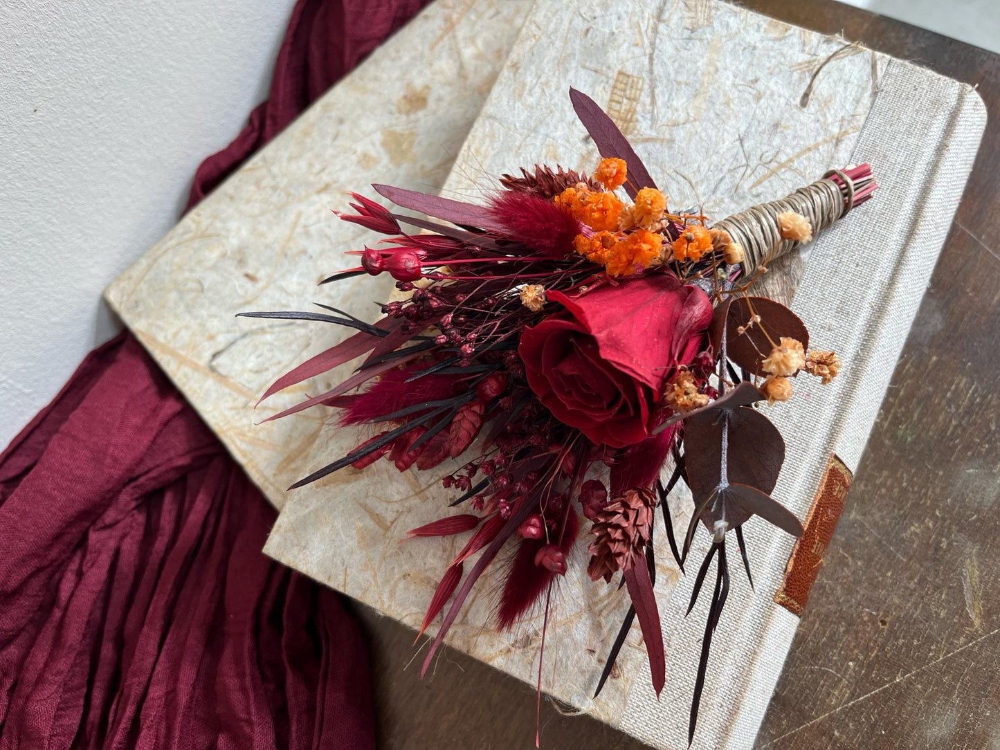 Deep Red Wedding Flowers
