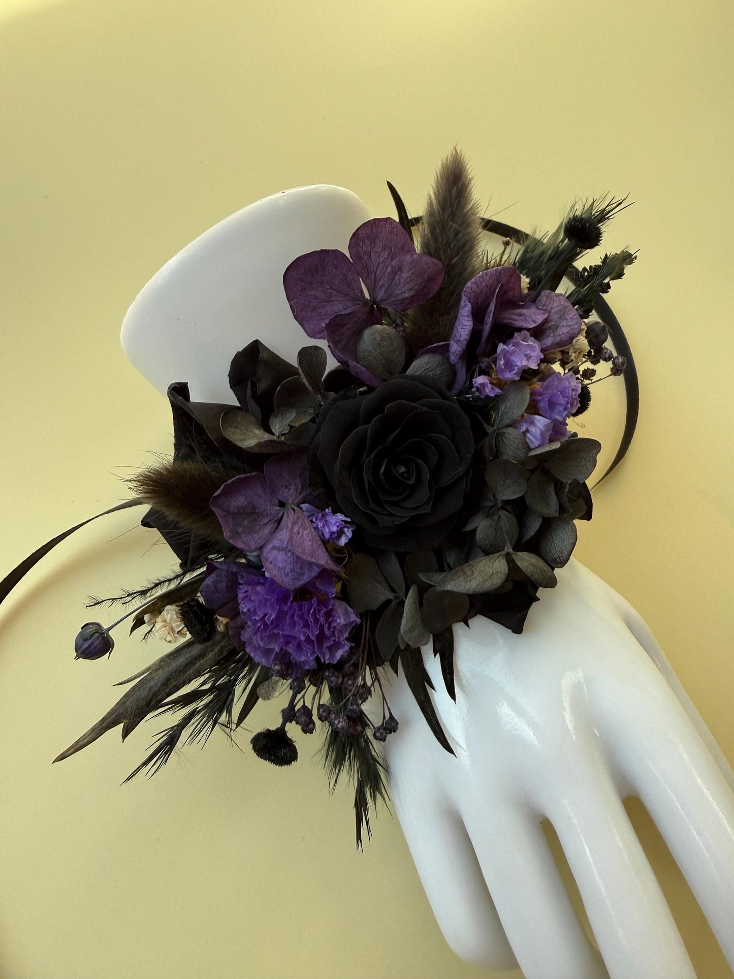 Black & Dark Purple Wedding Flowers
