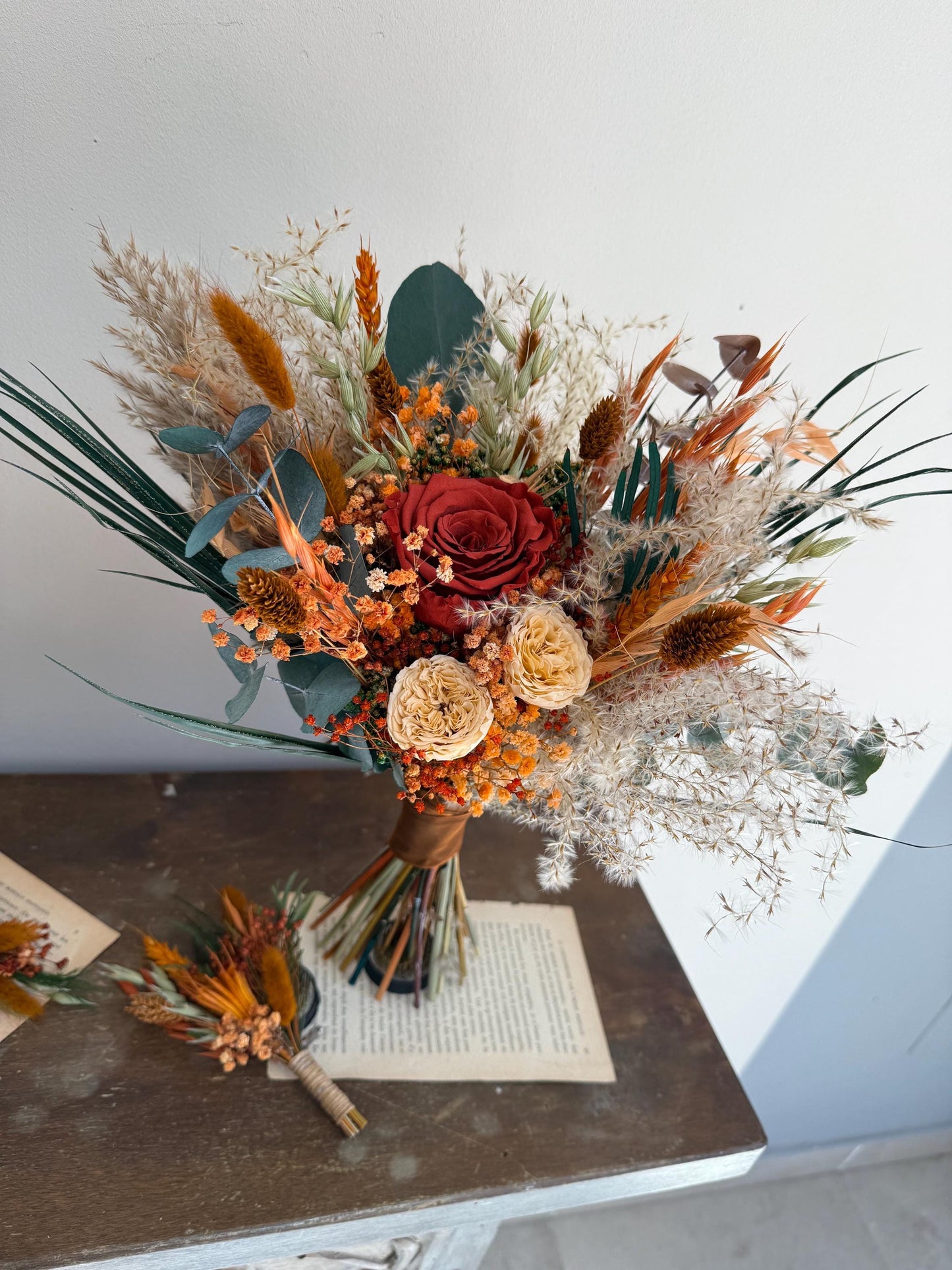 Cascade Rust Wedding Bouquet