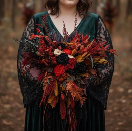 Red & Rust Wedding Bouquet