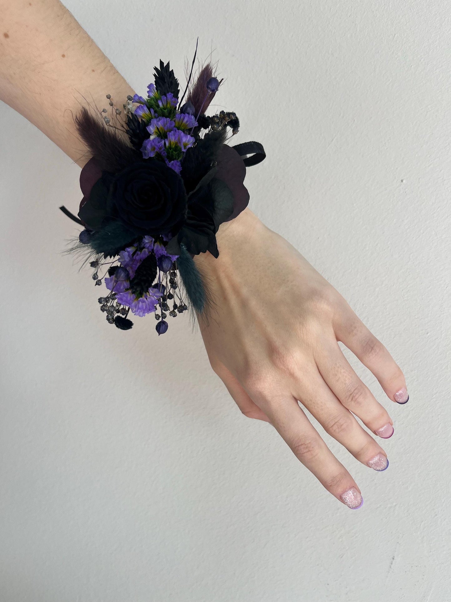 Black & Dark Purple Wedding Flowers