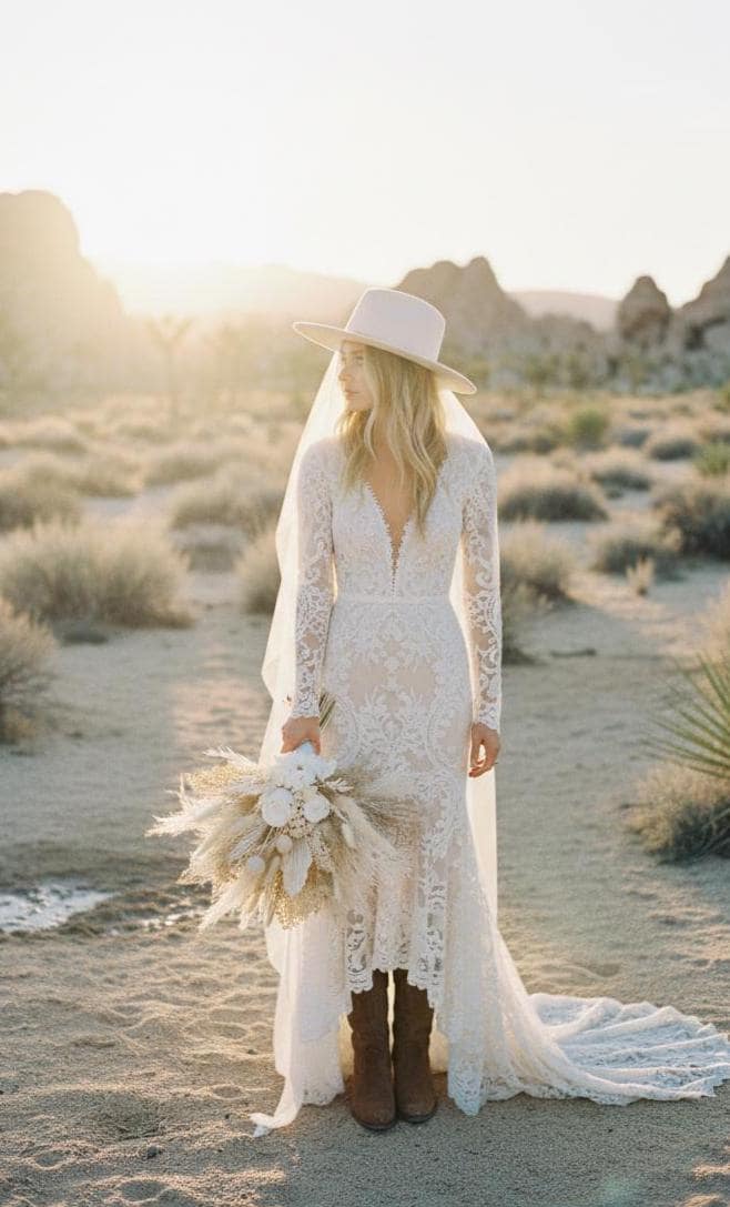 White Boho Wedding Flowers