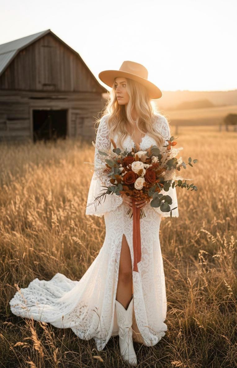 Terracotta & Ivory Wedding Flowers