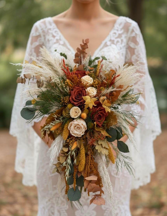 Cascade Rust Wedding Bouquet