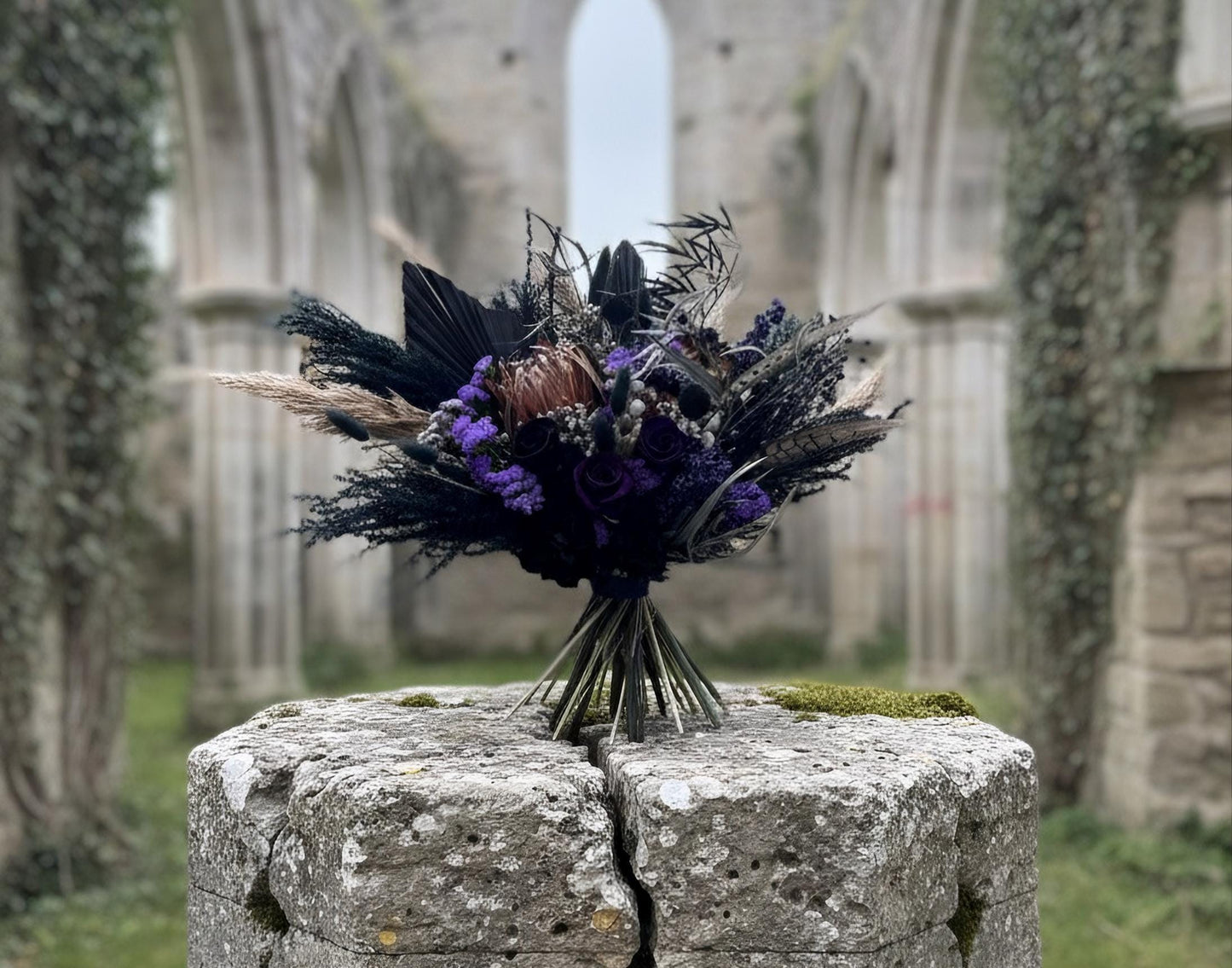 Black &Purple Wedding Bouquet