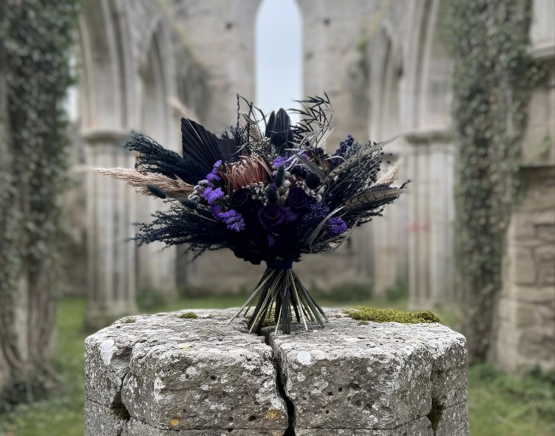 Black &Purple Wedding Bouquet