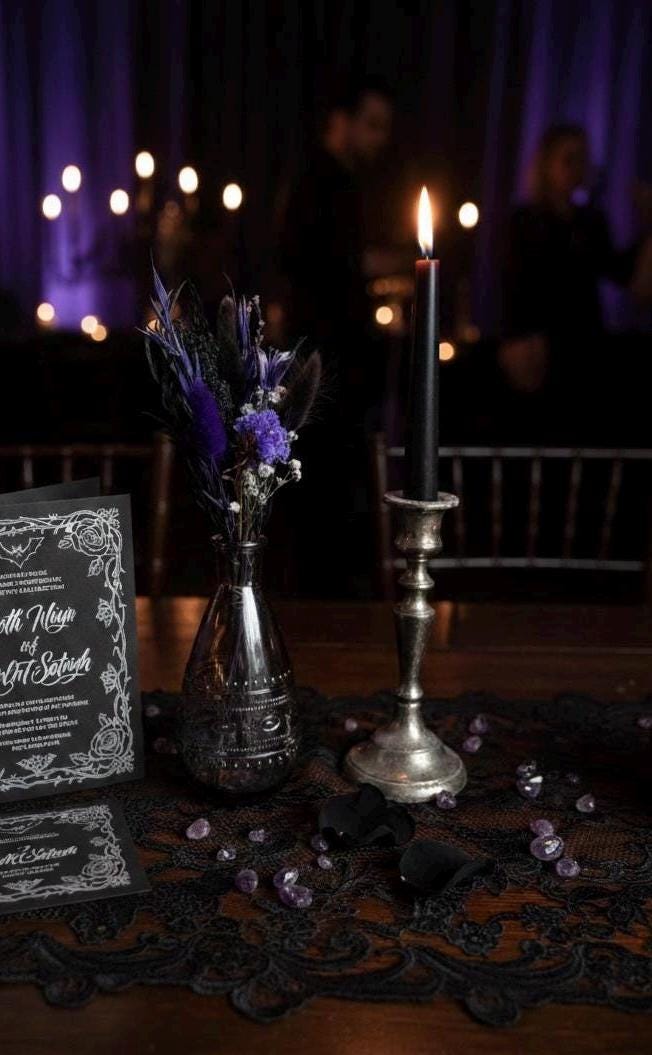 Black &Purple Wedding Bouquet