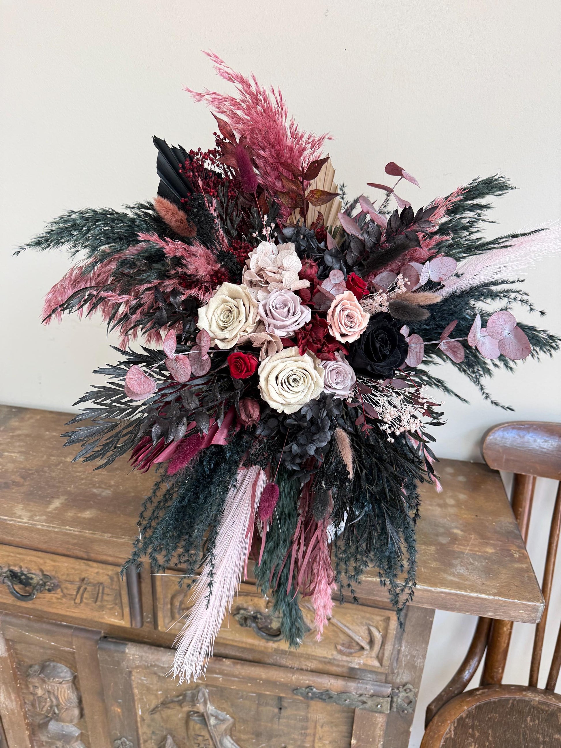 Burgundy & Mauve Wedding Flowers