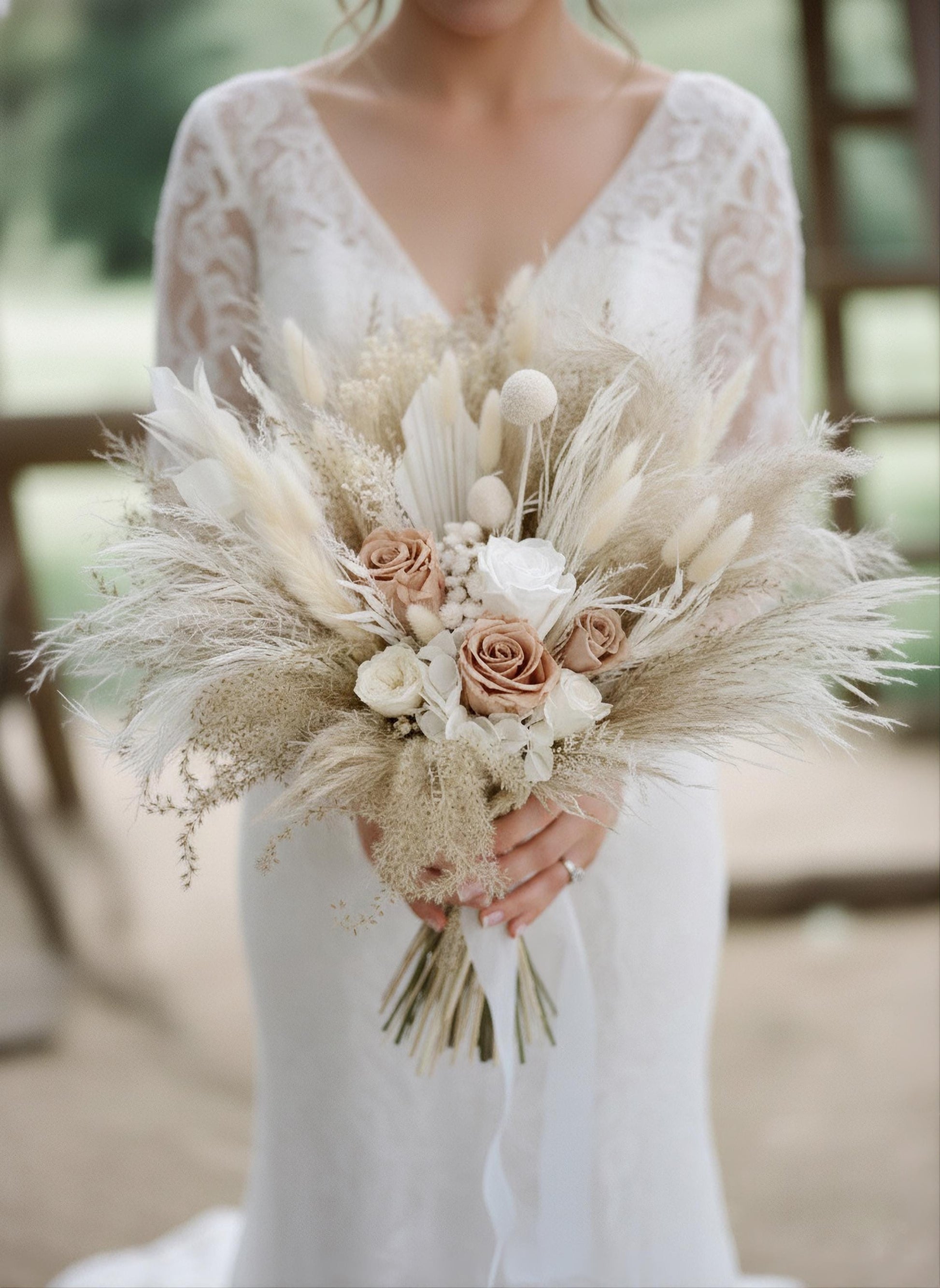 Neutral White Wedding Bouquet