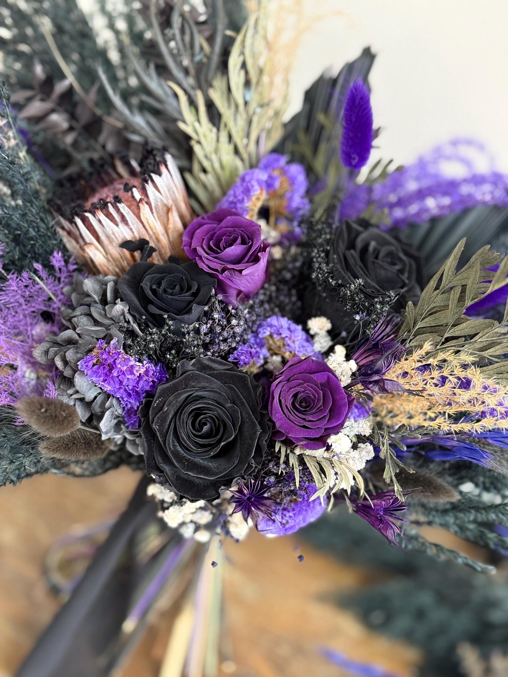 Black &Purple Wedding Bouquet