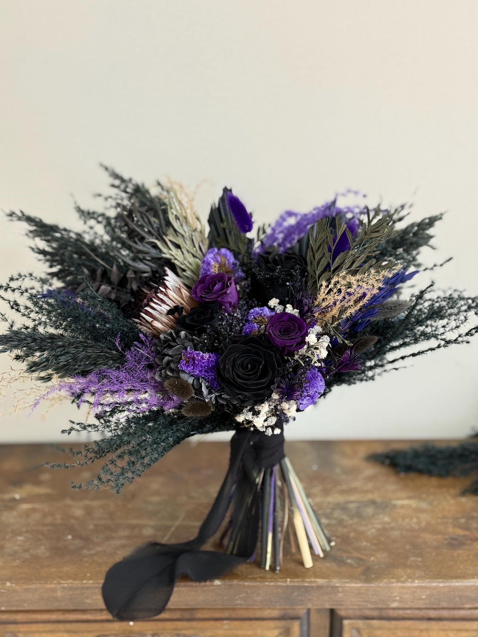 Black &Purple Wedding Bouquet