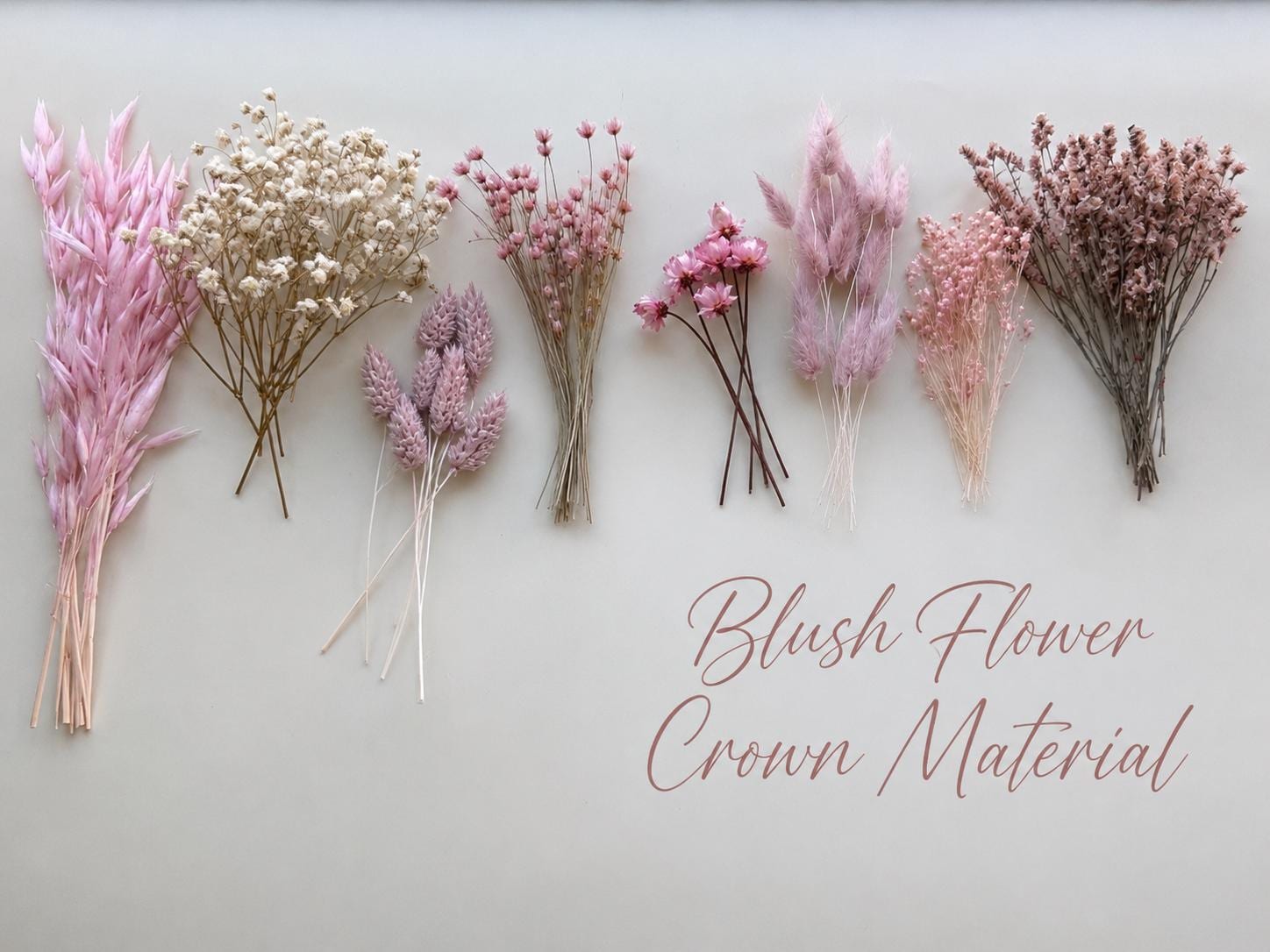 DIY Dried Flower Crown Kit, Boho Wedding Craft, Bridal Shower Supplies, Bridesmaid Headband