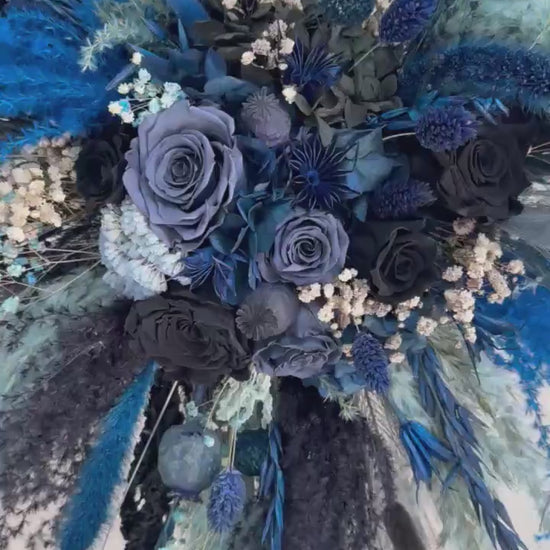 Wedding Bouquet Dusty Blue Bridal Bouquet Blue Wedding Bouquet Dusty Blue Dried Flower Bouquet Blue Grey Dried Flower Wedding Bouquet Boho