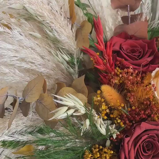 Cascade Rust Wedding Bouquet, Orange Rust Terracotta Bouquet, Boho Bridal Bouquet, Large Bridal Bouquet, Fall Bridal Bouquet, Boho Bride