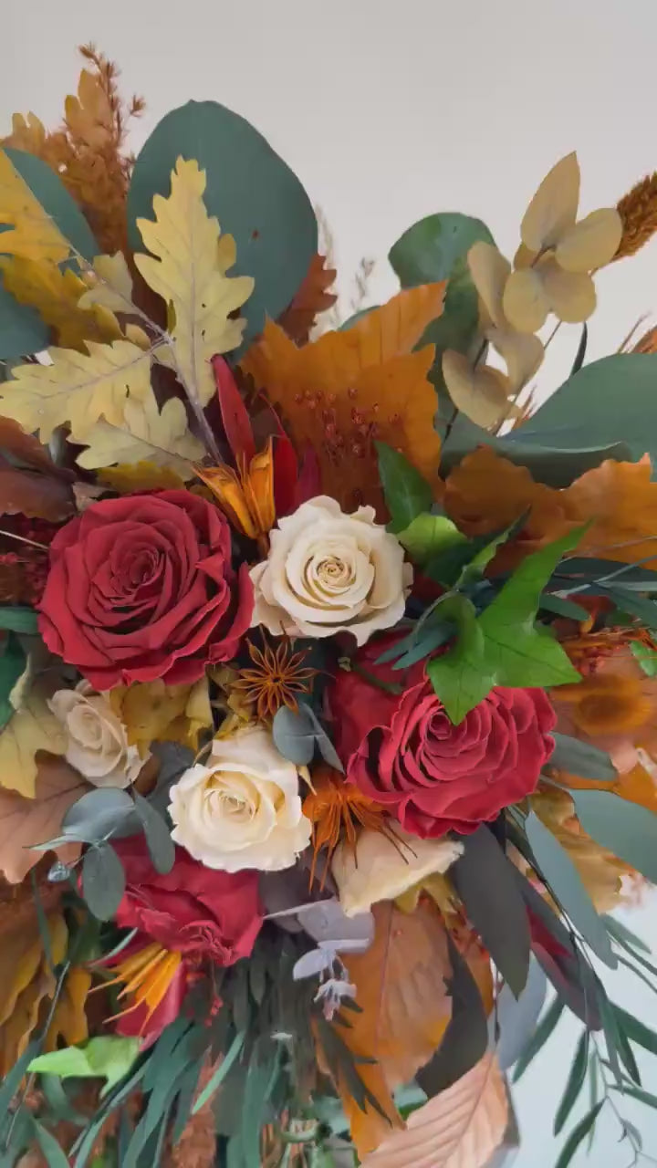 Cascade Bridal Bouquet Terracotta, Boho Bridal Bouquet, Large Bridal Bouquet, Boho Wedding Bouquet, Fall Wedding Bouquet, Terracotta Bridal