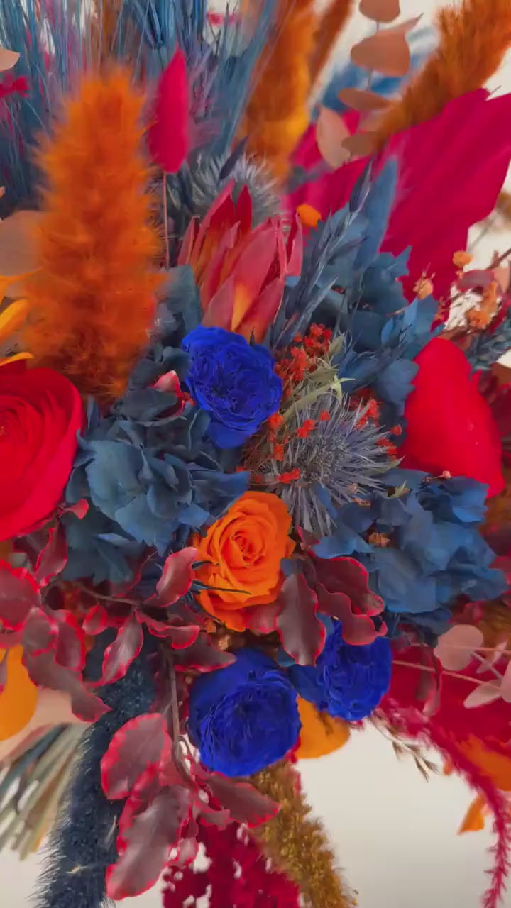 Navy & Red Wedding Flowers