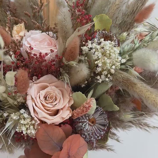 Bridal Bouquet Boho Wedding Bouquet Rust Flowers Boho Bridal Bouquet Dried Flowers Bridal Bouquet Peach Bouquet Bride Bouquet Terracotta