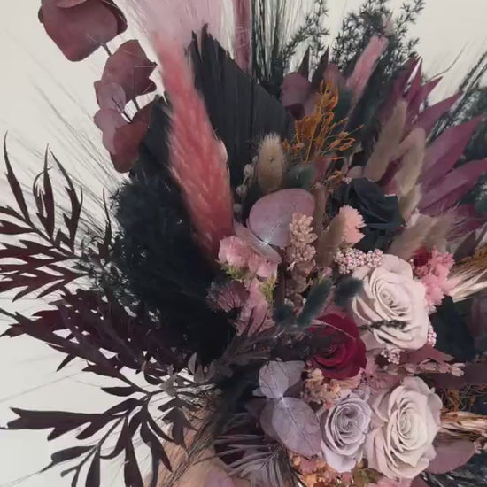 Dark Romance Gothic Dried Flower Wedding Bouquet