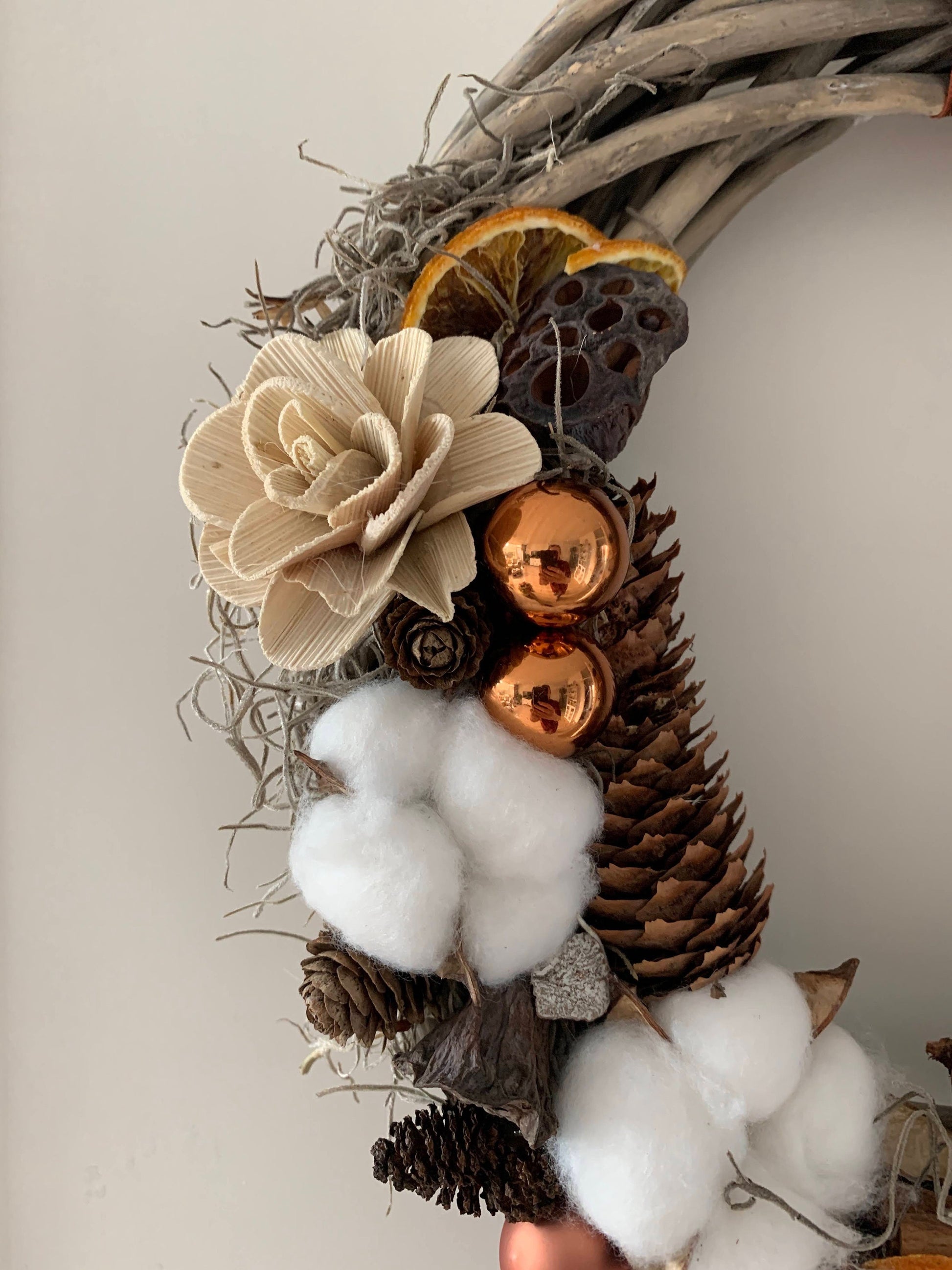Blush Xmas Wreath, Christmas wreath, Winter wall decor, Christmas decor, Rustic Christmas Wreath, Winter wreath, Xmas decor